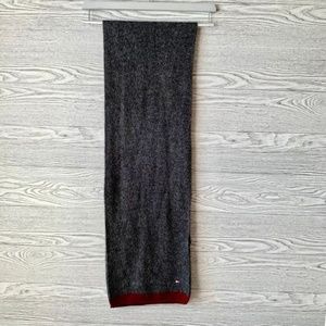 Tommy Hilfiger Gray & Maroon Red Scarf